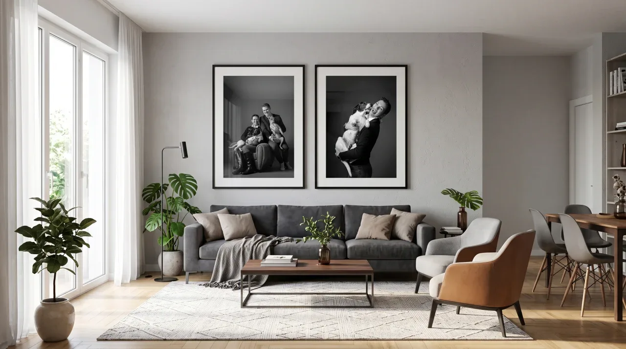 ritratto-artistico-famiglia-bianconero-studio-soggiorno
